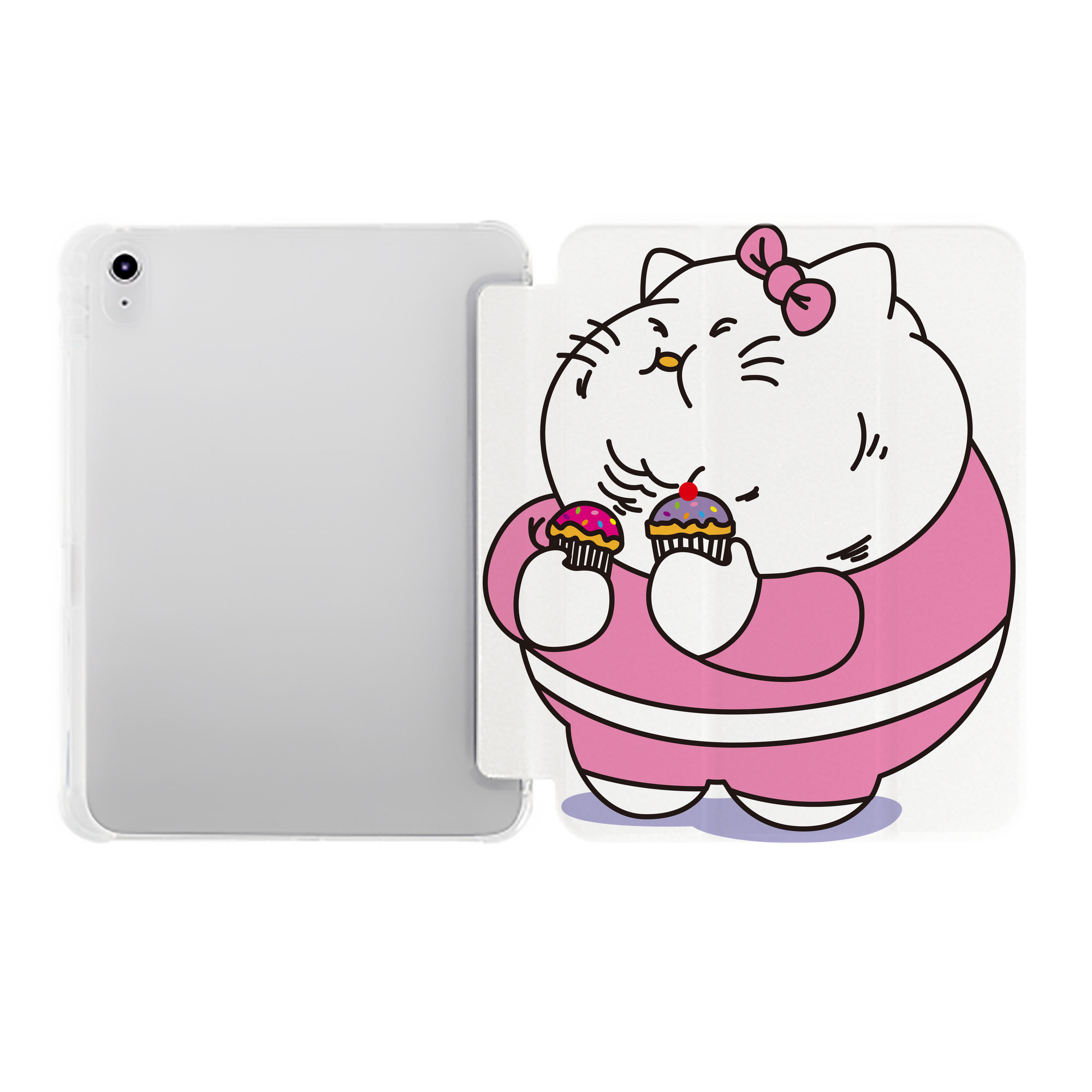 （画像用） Hello Kitty ハローキティ IPad ケース ペン収納付き 三つ折りスタンド PUレザー×シリコン 対応機種9.5/10.5/10.9インチ